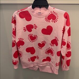 Girls XL Heart Sweatshirt